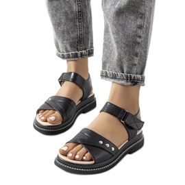 Black sandals on the Meis platform