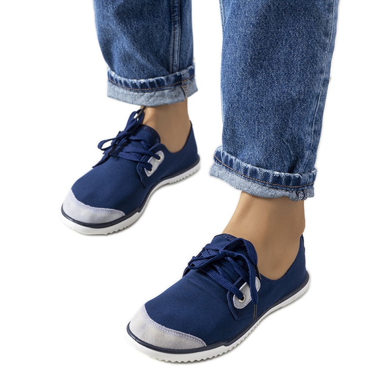 Mesinge women's navy blue sneakers