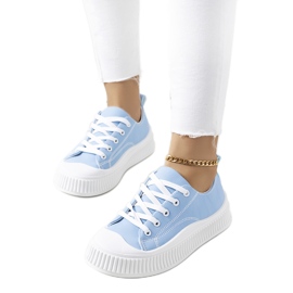 Blue sneakers on the Zargan platform