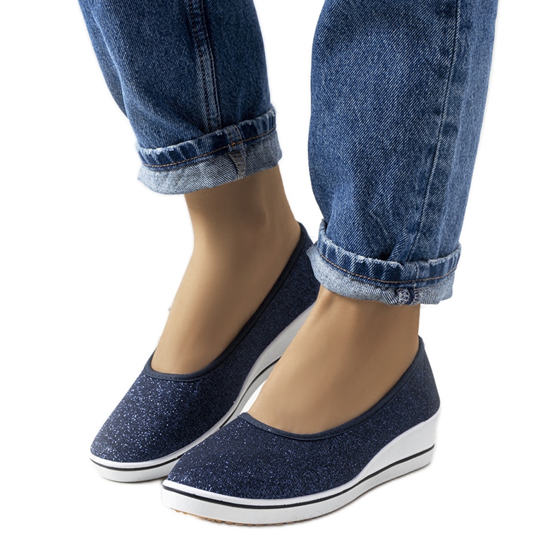 Navy blue wedge sneakers Friis Navy blue wedge sneakers Friis