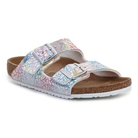 Birkenstock Arizona Kids Flashy Hologram Silver flip-flops 1022173 multicolored Birkenstock Arizona Kids Flashy Hologram Silver flip-flops 1022173 multicolored