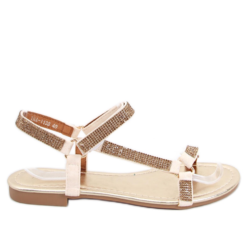 Azza Gold women's sandals beige golden