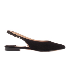 Marco Shoes Black natural suede sandals