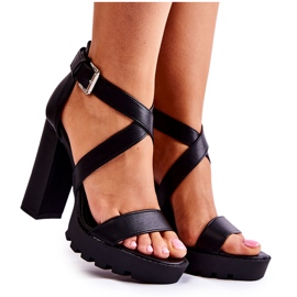 Fashionable Sandals On A Bar Black Rammis