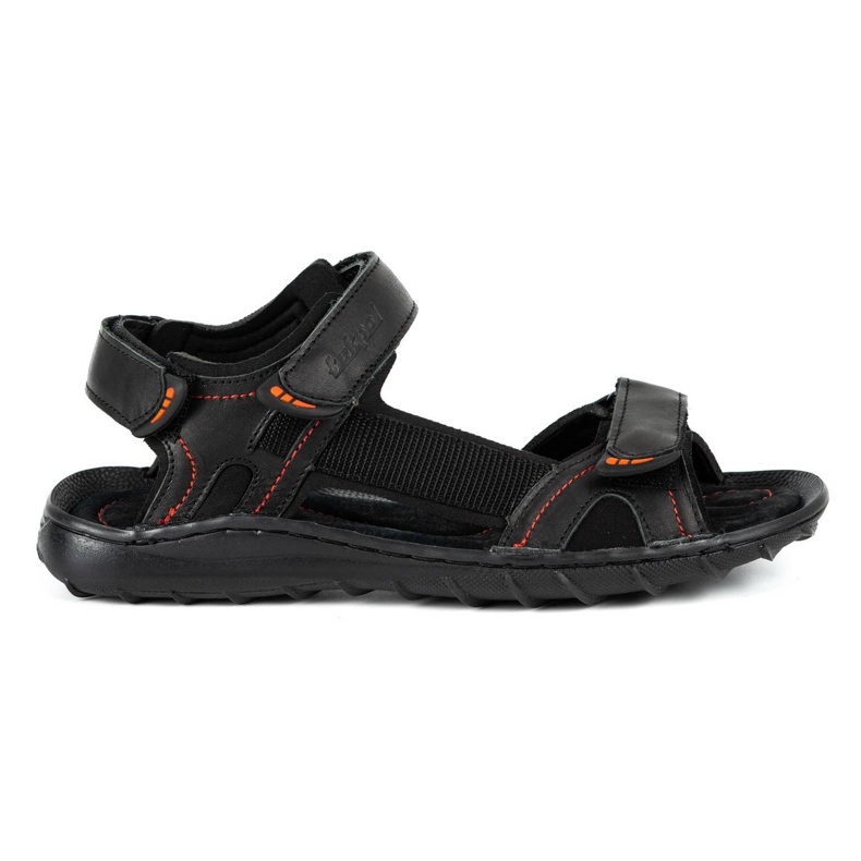 ŁUKPOL Black men's leather sandals 832