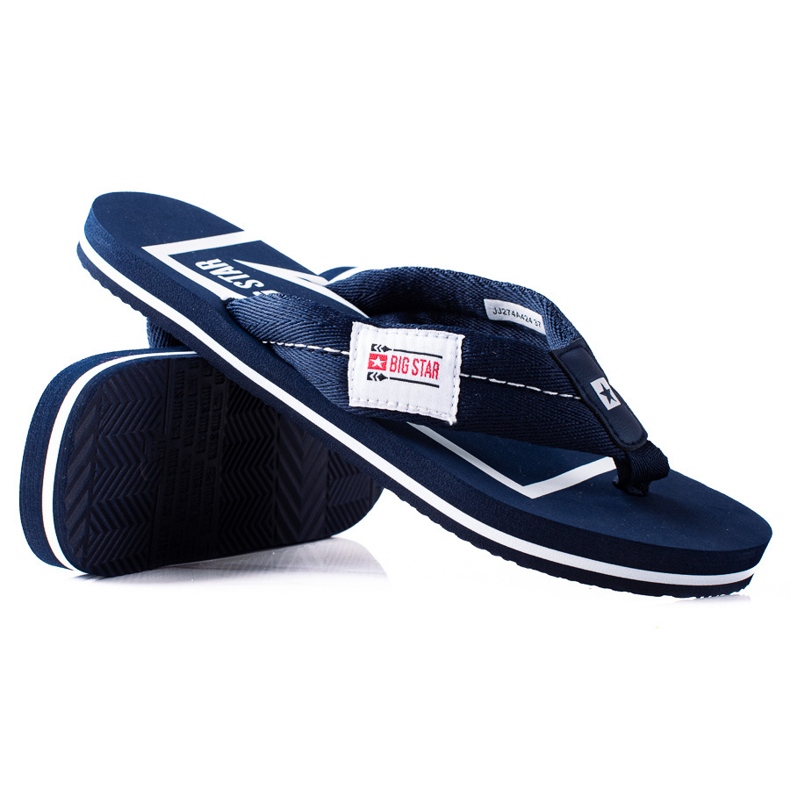 Comfortable Big Star flip-flops blue