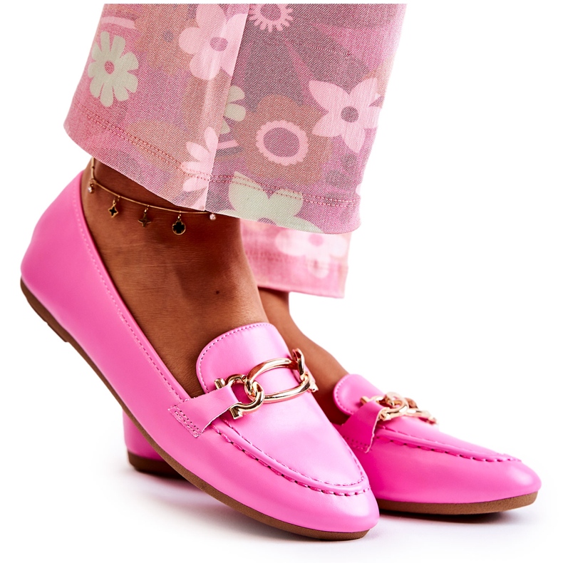 PG1 Moccasins With Pink Millario Decoration PG1 Moccasins With Pink Millario Decoration