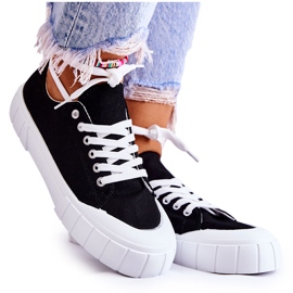 Women's Sneakers On The Black Comes Platform
