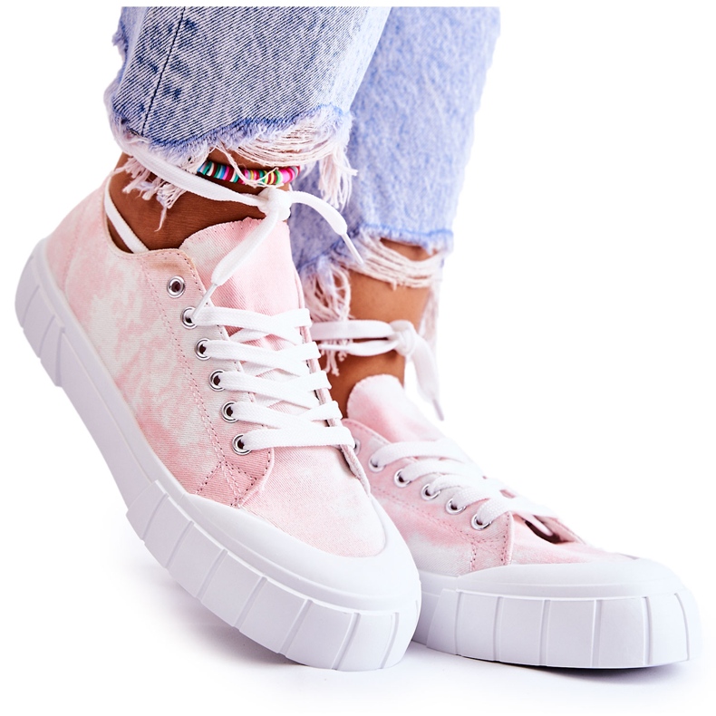 PS1 Women's Sneakers On The Pink Comes Platform