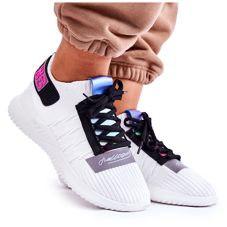 Women's Sport Shoes Slip-on Sneakers White Klayra