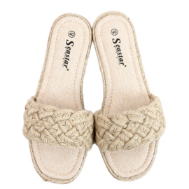 Erika Beige women's string slippers Erika Beige women's string slippers