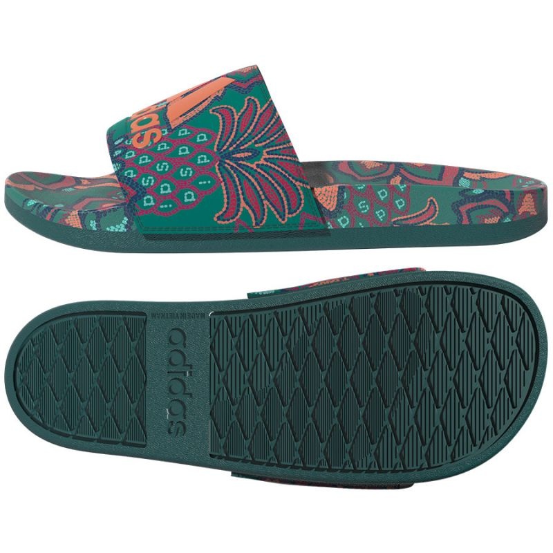 Adidas Adilette Comfort W GX4302 slippers multicolored green - KeeShoes