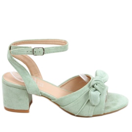 Giselle Green high-heeled sandals