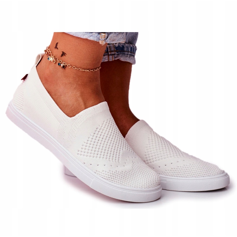 Women's White Sneakers Slip-on Sneakers Big Star FF274A608 Women's White Sneakers Slip-on Sneakers Big Star FF274A608