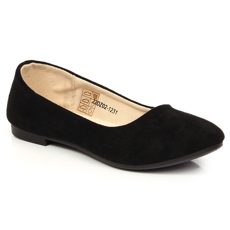 Girls' ballerinas eco suede black eVento
