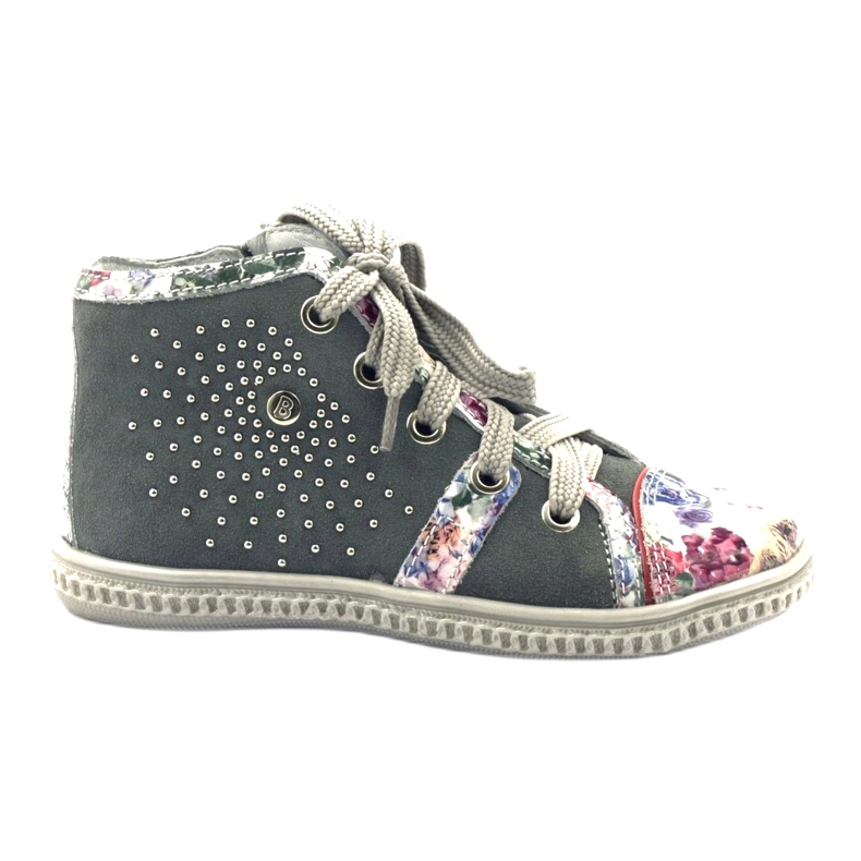 Children's shoes with rhinestones 84254 gray bartek grey Children's shoes with rhinestones 84254 gray bartek grey