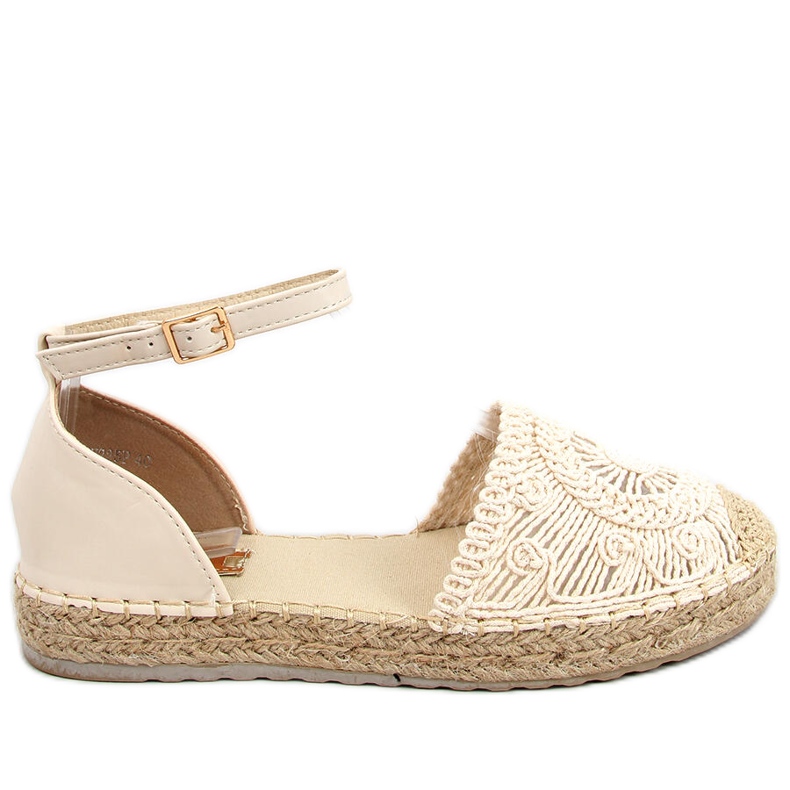 Jasmine Beige openwork espadrilles