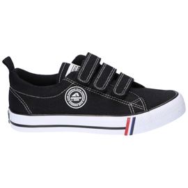 Black Velcro sneakers American Club LH59 / 22