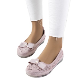 Catania pink leather loafers