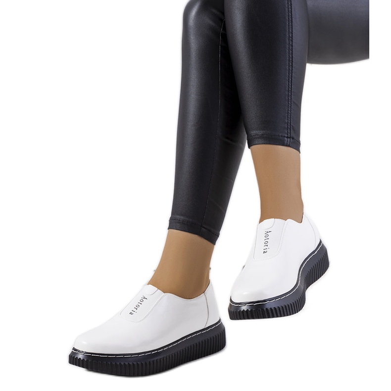 White brogues on the Siddons platform