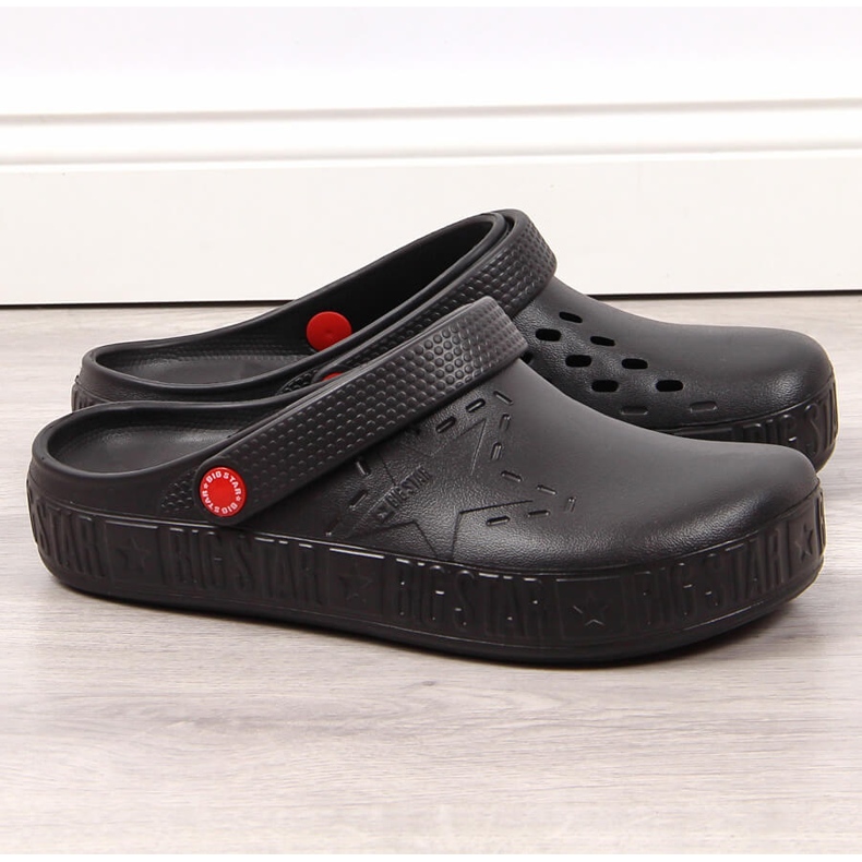 Men's black kroks black Big Star II175001 slippers Men's black kroks black Big Star II175001 slippers