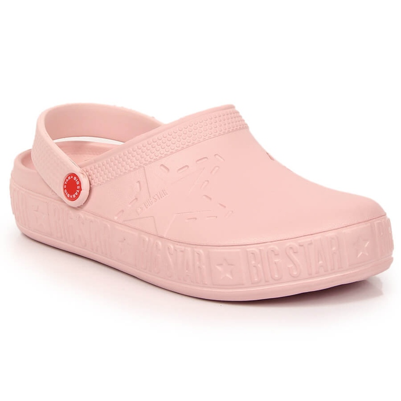Girls' slippers kroks pink Big Star II375007