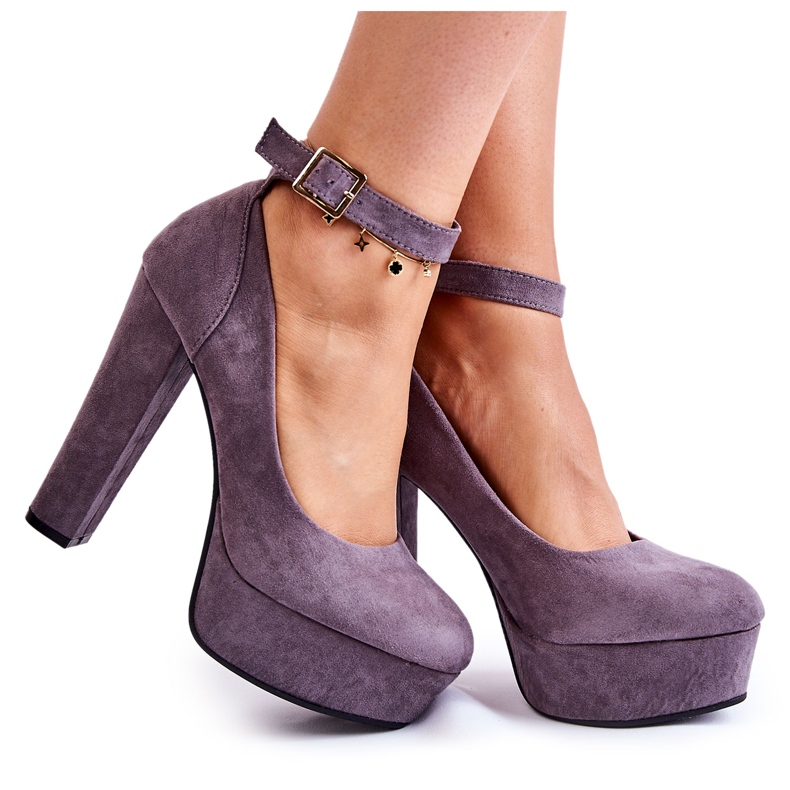 WS1 Suede Pumps On The Gray Gottie Platform multicolored grey