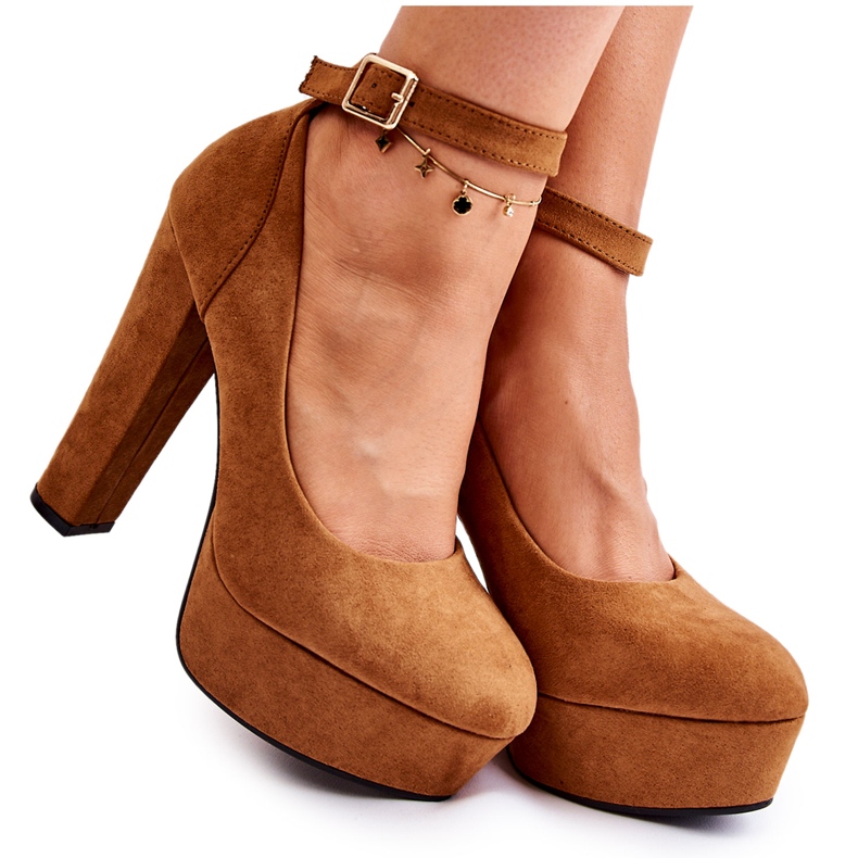 WS1 Suede Pumps On The Camel Gottie Platform brown