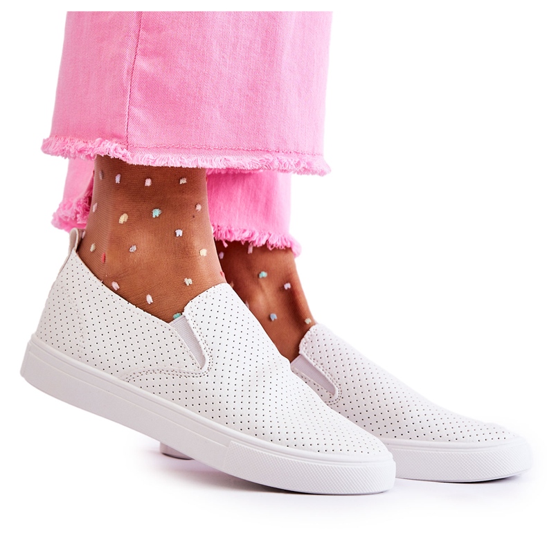 FK2 Women's White Viviana Slip On Shoes