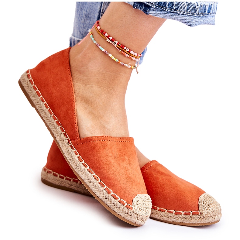 PG1 Classic Women's Orange Suede Espadrilles Clarice