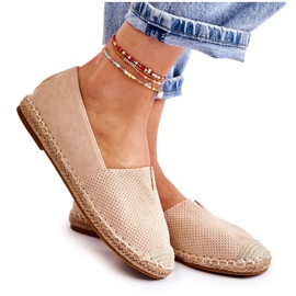 PG1 Women's Slip-on Suede Espadrilles Beige Corry
