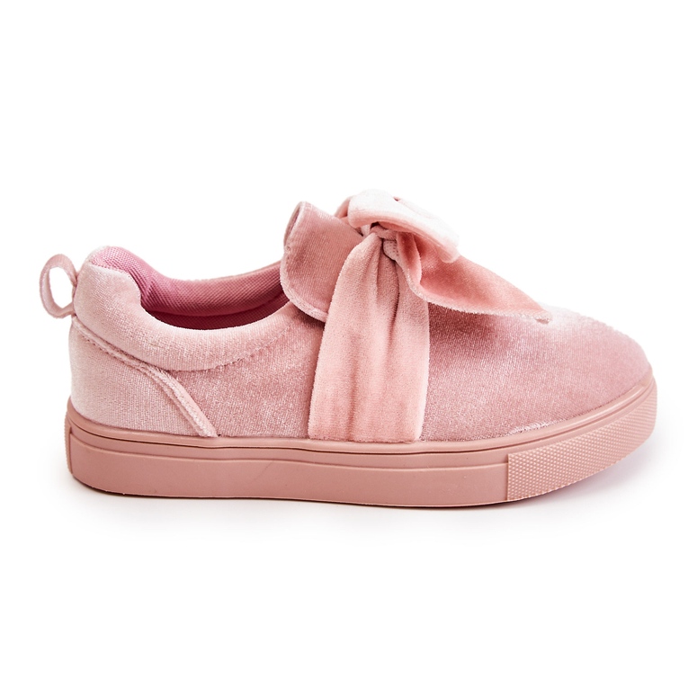 PA1 Children's Sneakers Slip-On With A Bow Pink Timma