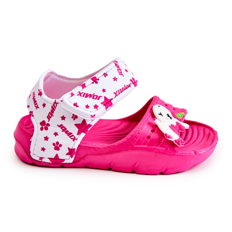 WJ1 Children's Light Sandals With Dark Pink Trusty Decorations white