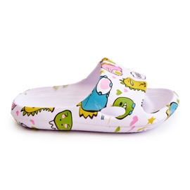 WJ1 Light Children's White Astro Dinosaurs Slippers