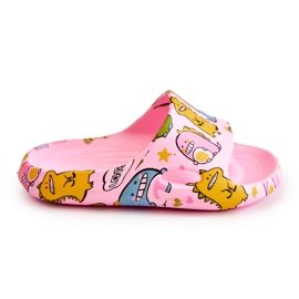 WJ1 Light Children's Pink Astro Dinosaur Slippers