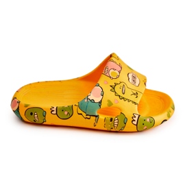 WJ1 Light Children's Slippers Dinosaurs Orange Astro
