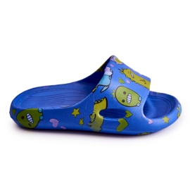 WJ1 Light Children's Blue Astro Dinosaur Slippers