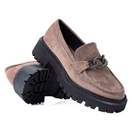 SHELOVET Loafers On The Platform brown SHELOVET Loafers On The Platform brown
