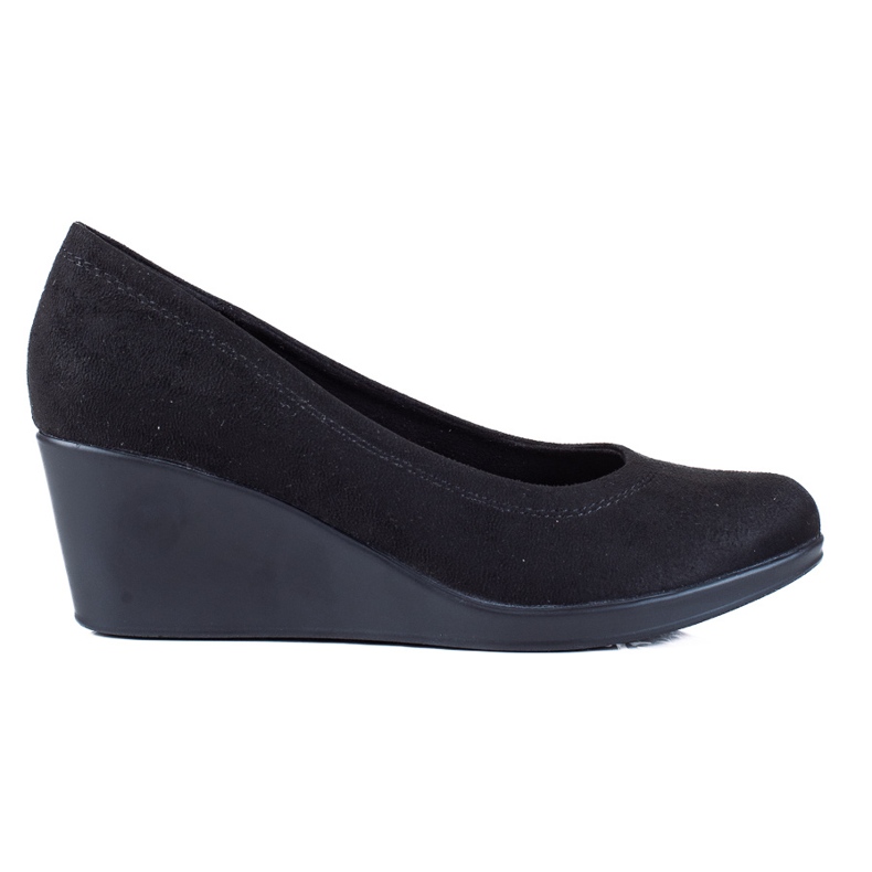 SHELOVET Classic wedge pumps black
