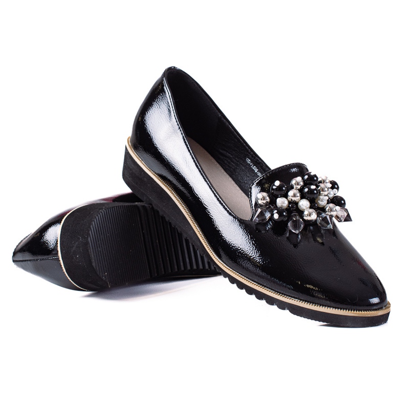 SHELOVET Women's loafers black SHELOVET Women's loafers black
