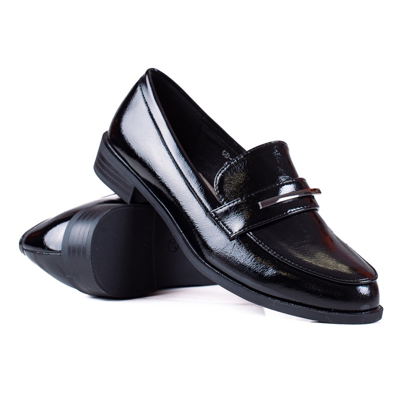 SHELOVET Black women's loafers