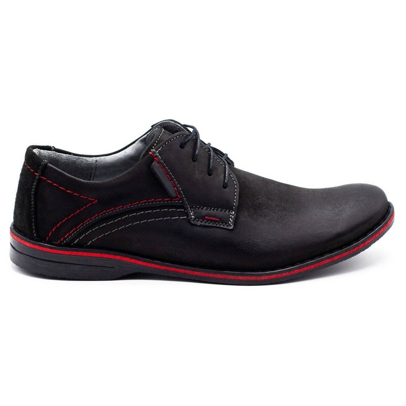 Olivier leather men's shoes 242 black