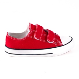 Velcro sneakers for children Vico red
