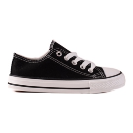 Lace-up children's sneakers Vico black