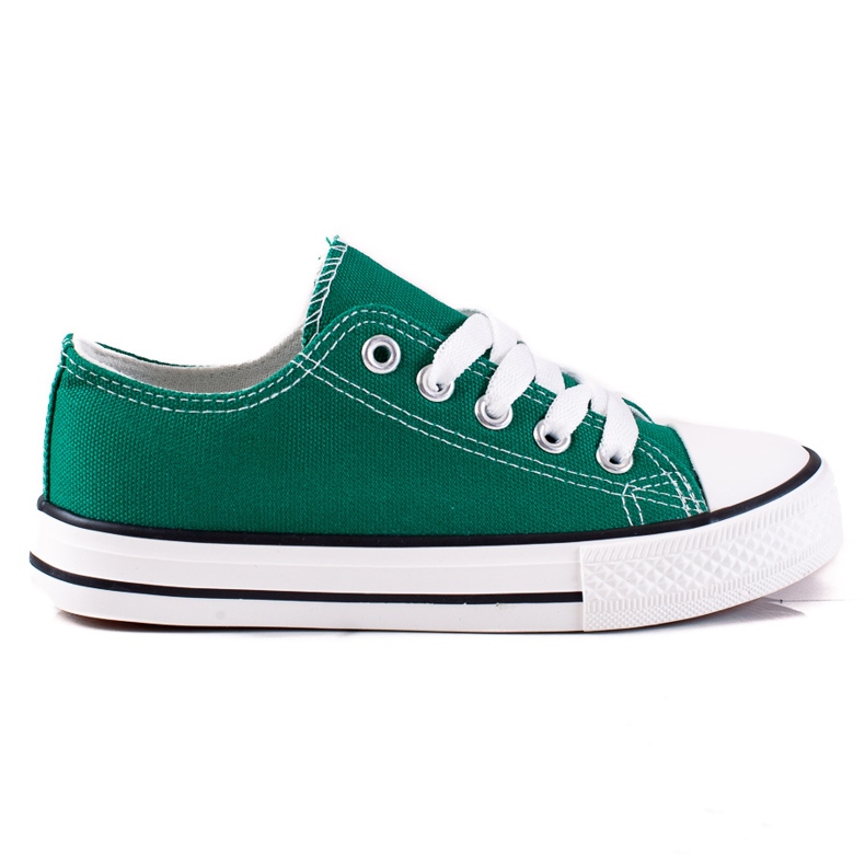 Lace-up Vico children's sneakers green