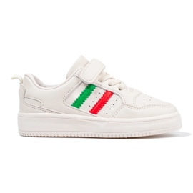 Children's white sneakers with straps Children's white sneakers with straps