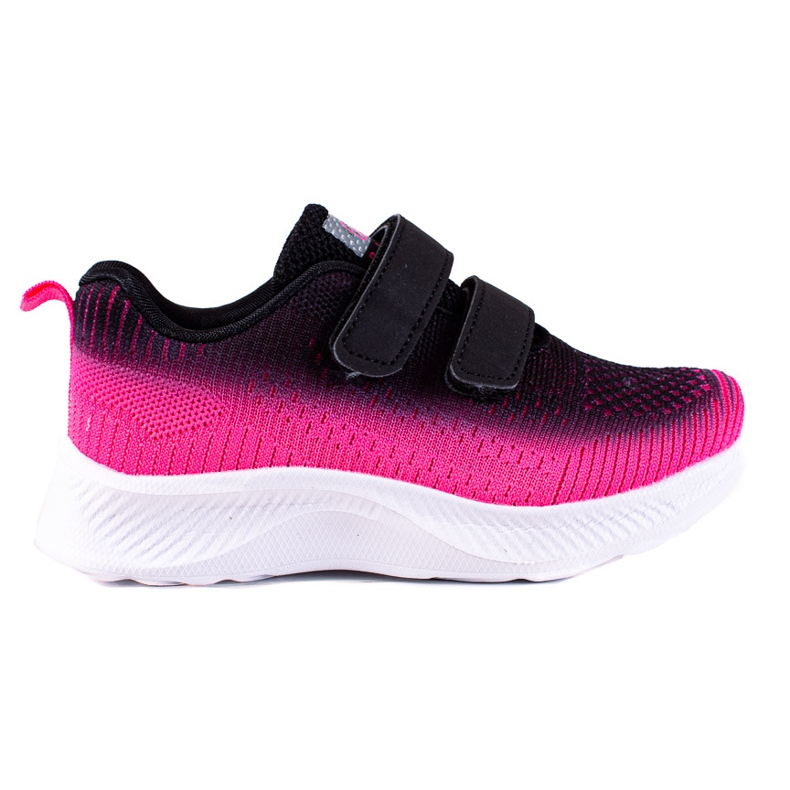 Children's Shelovet two-color Velcro sports shoes black pink