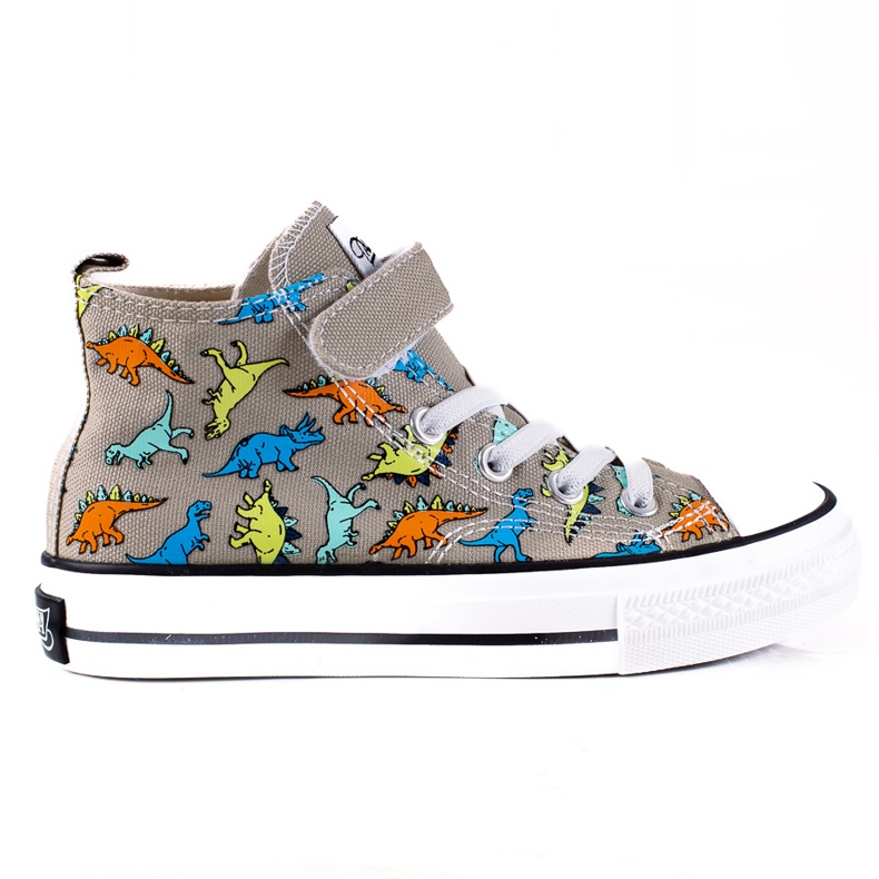 Tall sneakers for boys Shelovet gray dinosaurs grey Tall sneakers for boys Shelovet gray dinosaurs grey