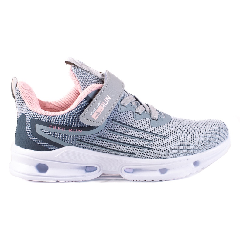 Vico girls' sneakers, fabric gray pink grey Vico girls' sneakers, fabric gray pink grey