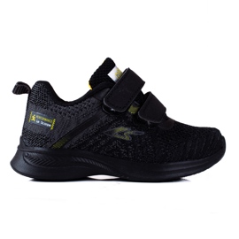 Boys' sneakers Shelovet gray and black fabric grey